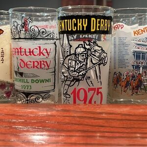Vintage Kentucky Derby Glass Set